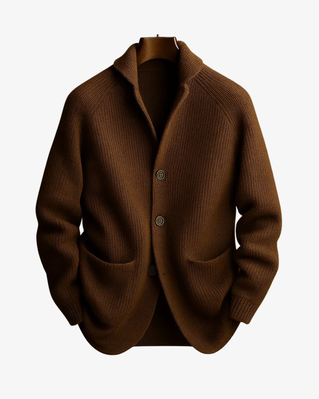 Elliot | Tailored Button-Front Knit Cardigan