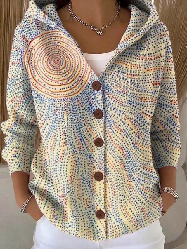 Nina | Eleganter Kapuzenpullover mit Knopfleiste