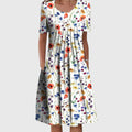 Lea | Elegantes Kleid mit Rundhalsausschnitt und Print
